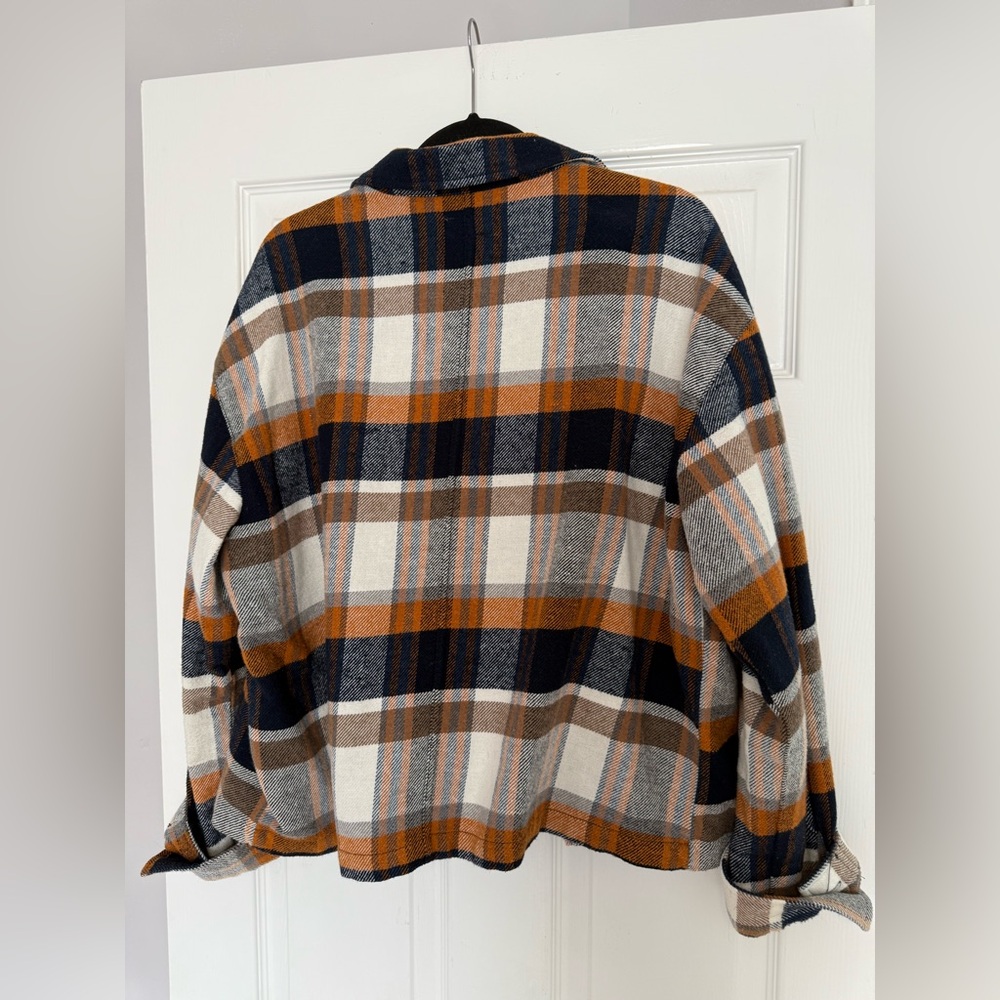 Brixton Utility Jacket Orange and Blue - Picture 2 of 4